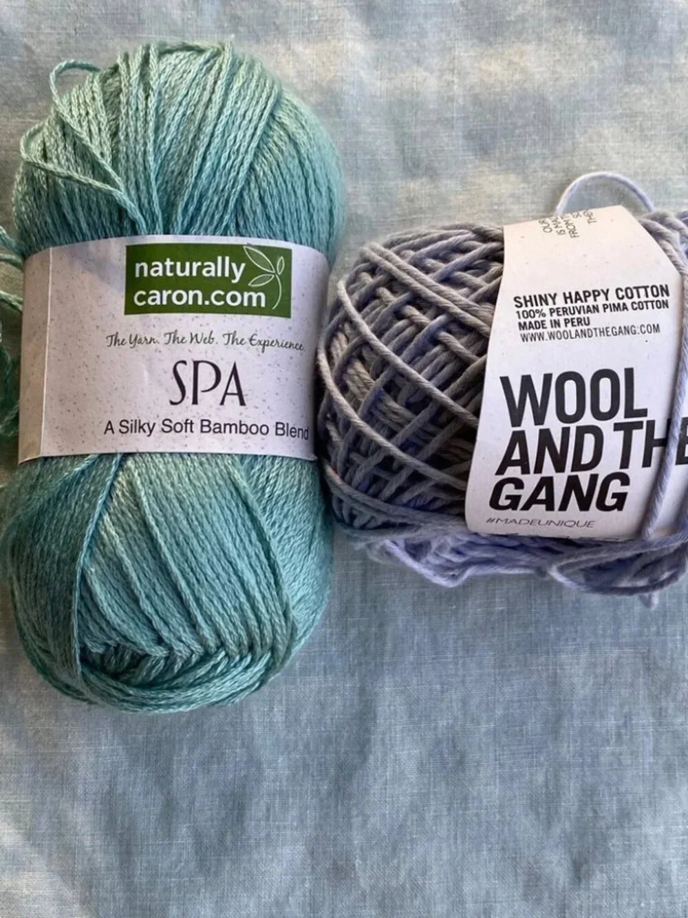 Lot of 11 blue green yarn skeins Merino wool cotton angora bamboo handspun